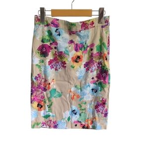 Akira Chicago Tropical Floral‎ Print Pencil Skirt Size Medium